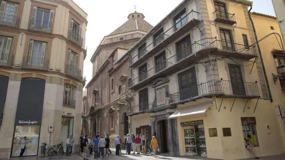 Vista del antiguo Colegio Jesuita de San Sebastián, en el Centro de Málaga. 