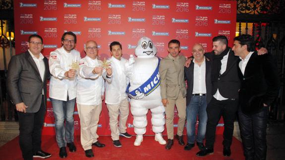 Los estrellas Michelin malagueños, el pasado año. 