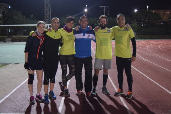 Algunos componentes de uno de los grupos de entrenamiento del club de 'running'. :: M. R.
