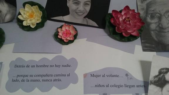 Algunos mensajes y 'recetas' elaborados por los estudiantes del IES Huelin. 