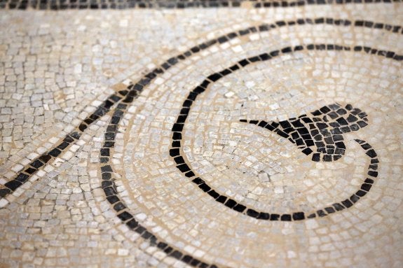 Mosaico romano. Detalle de 'Nacimiento de Venus', de la segunda mitad del siglo II d.C. 