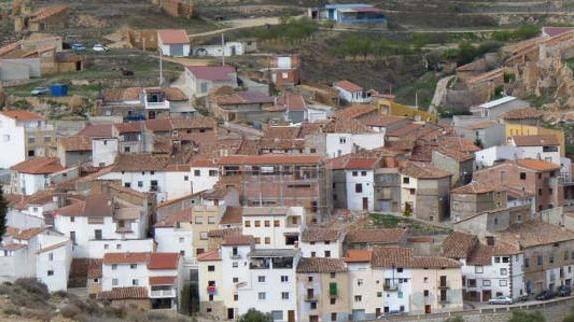 Vista del municipio de Odón en Teruel.