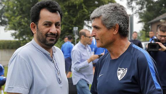 Abdullah Al-Thani yJuande Ramos, en la pretemporada.