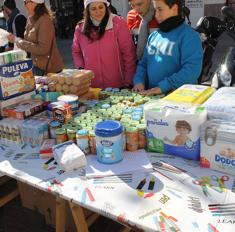 Los jóvenes cofrades estuvieron toda la mañana en la plaza de San Francisco