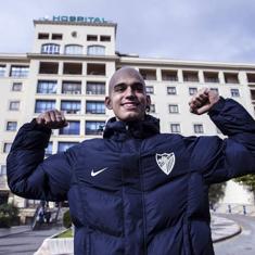 Pablo Ráez, a su salida del hospital Carlos Haya.