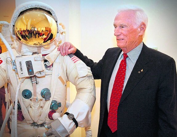 Cernan, durante su visita a Madrid en 2009. :: efe