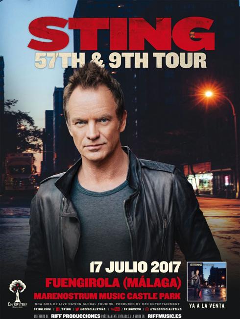Sting actuará en Fuengirola