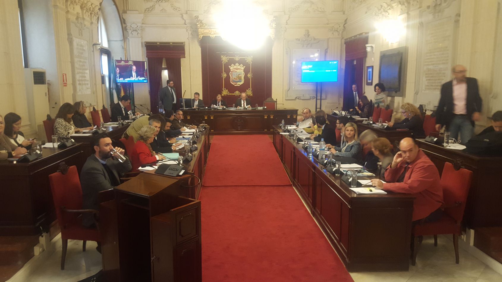 Vista del pleno del Ayuntamiento de Málaga.