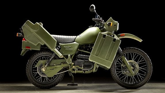 La Harley-Davidson MT-500 militar, kilómetro cero, por la que un comprador pagó esta semana 17.000 euros. :: Hunter Sandison