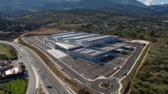 Vista aérea del Hospital de Ronda. 