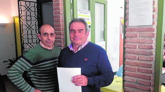 Francisco Acosta y Alejandro Herrero, con la moción de censura. 