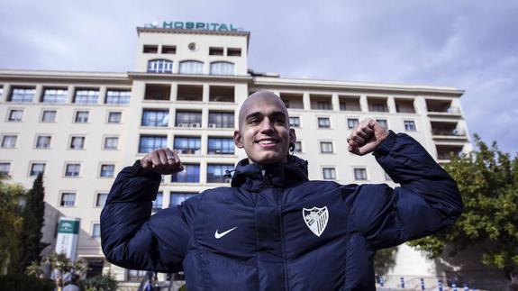 Pablo Ráez, en una de sus salidas del hospital.