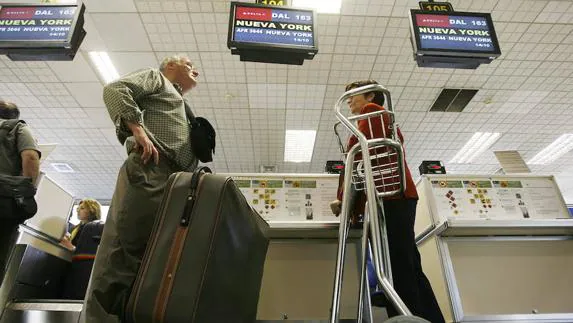 Mostradores de Delta en el aeropuerto de Málaga