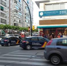 El lugar del atraco minutos después del suceso.
