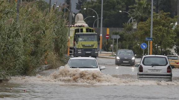 Muchas carreteras de Málaga se vieron afectadas por el temporal de diciembre..