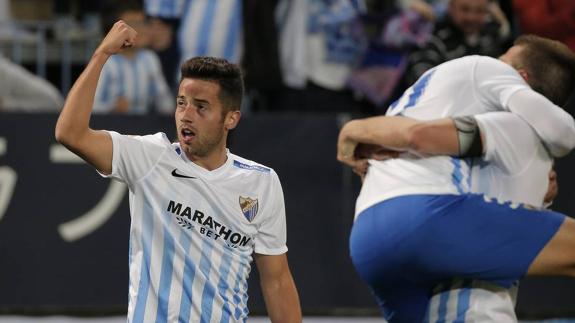 Jony, tras su gol ante el Barcelona. 