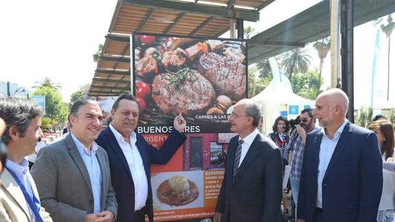 Muñoz, Bendodo, Santos y De la Torre, ayer. 