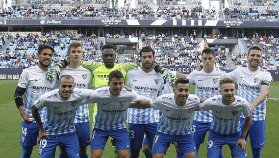 Once titular del Málaga en el último encuentro en casa, contra el Celta.