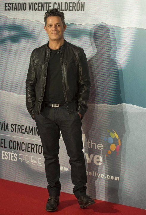 El cantante Alejandro Sanz, ayer, en Madrid.