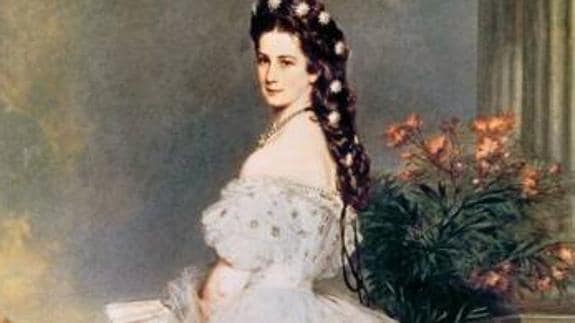 Retrato de la emperatriz Elisabeth, más conocida como Sissi