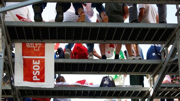 Acto con militantes socialistas.