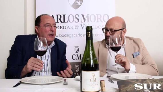 Carlos Moro, junto a Enrique Bellver, en la cata de CM by Carlos Moro.