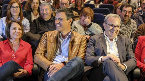 Pedro Sánchez, el pasado abril durante un acto de las primarias del PSOE en Ibiza. 
