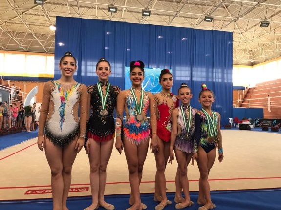 Lluvia de medallas para las malagueñas en el Andaluz de clubes disputado en Moguer