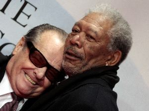 DOS MITOS. Nicholson y Freeman, unidos. / MIGUEL VILLAGRAN. AP