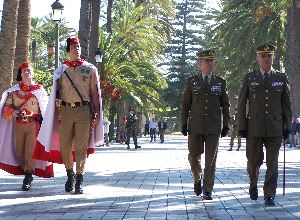 EJÉRCITO. Díaz de Villegas dice adiós a Melilla después de dos años de intenso trabajo al frente de la Comandancia General. / SUR