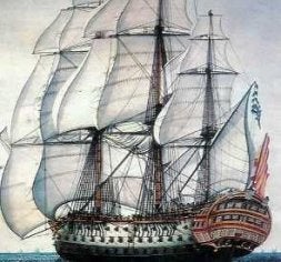 El 'Santísima Trinidad', hallado frente a la costa de Barbate