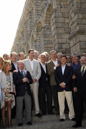 Mariano Rajoy, durante la convención de alcaldes del PP celebrada ayer en Segovia. / EFE