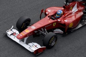 Fernando Alonso fue tercero ayer en Jerez. :: AFP