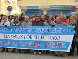 Imagen de archivo de una protesta de la Asociación de Desempleados Linenses 'Por su futuro'. ::
SUR