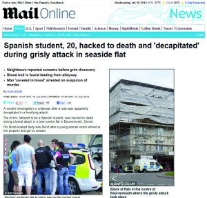 Muere decapitado un joven de Coín que trabajaba en Inglaterra