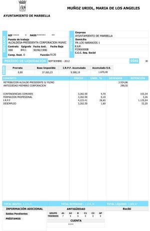 Nómina del mes de septiembre de Ángeles Muñoz. ::
SUR