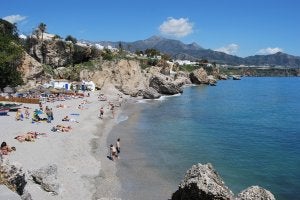 El sendero se cerró en 2003 por el peligro de caída de rocas. ::
E. C.