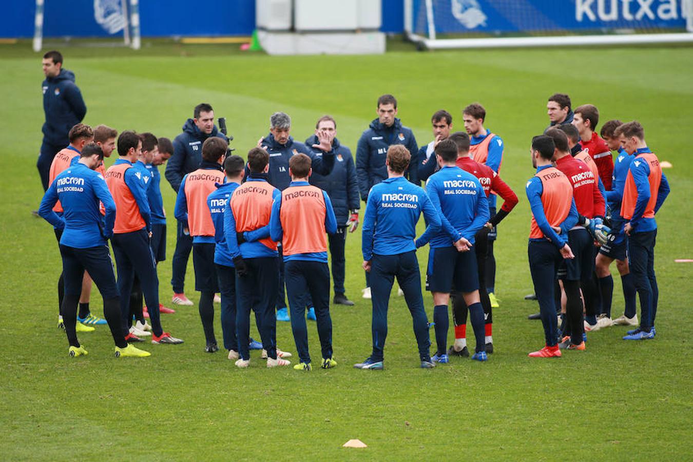 Navas y el portero Unai Agirre han sido las novedades en una sesión en la que no ha estado Moyá. 