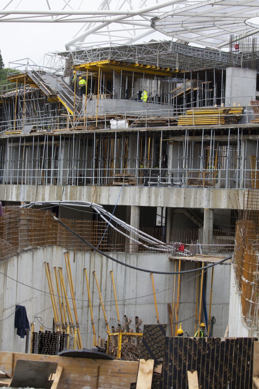 Fotos: Sin fútbol, las obras de Anoeta aceleran