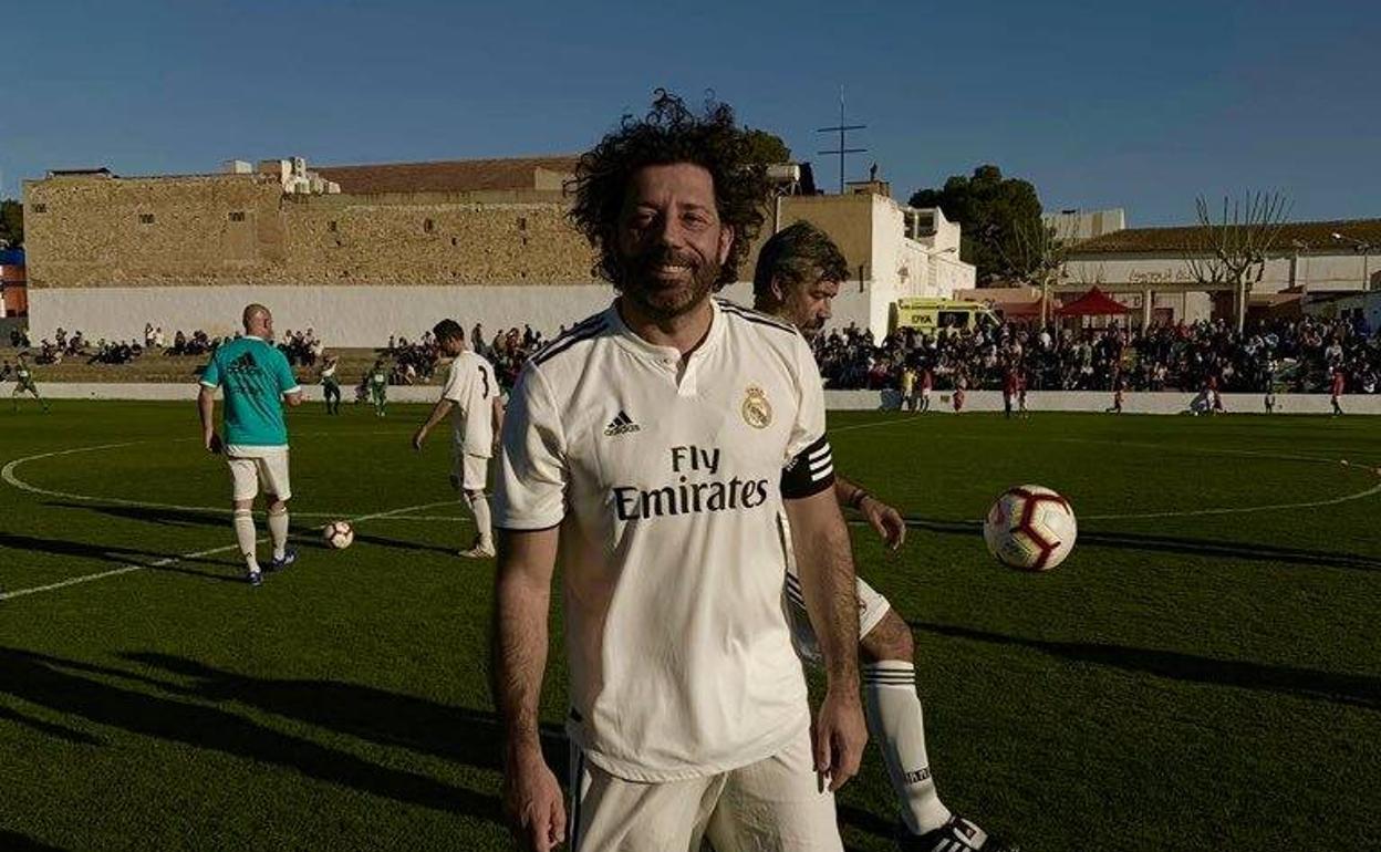 Iván Campo, en un partido con los veteranos del Real Madrid. 