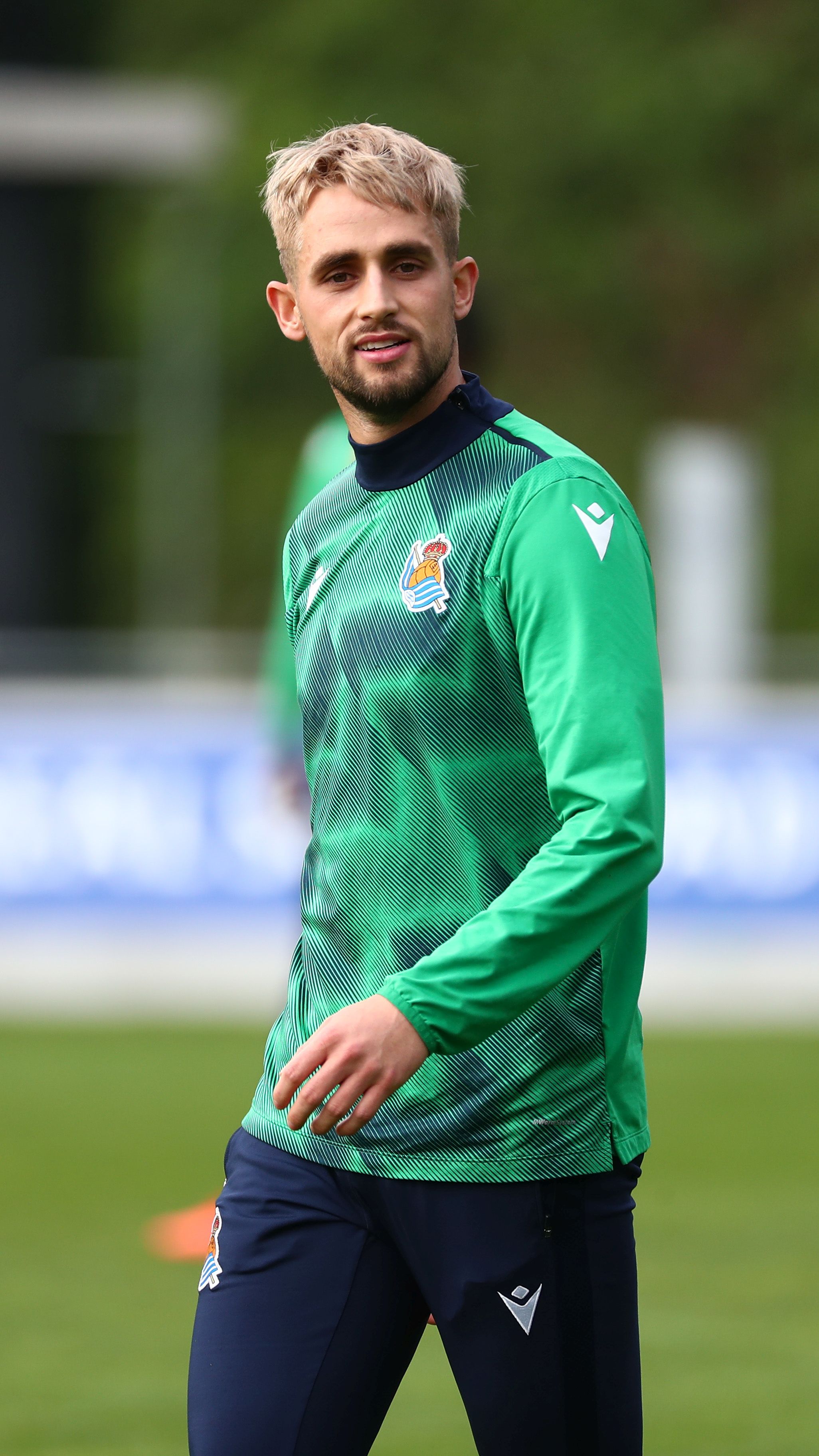 Tras la jornada de descanso de ayer, el técnico txuri-urdin ha podido contar en el entrenamiento con los internacionales. 