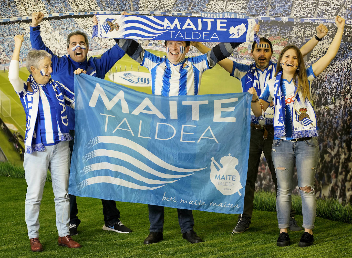 Maite Taldea, ánimos para la final. 