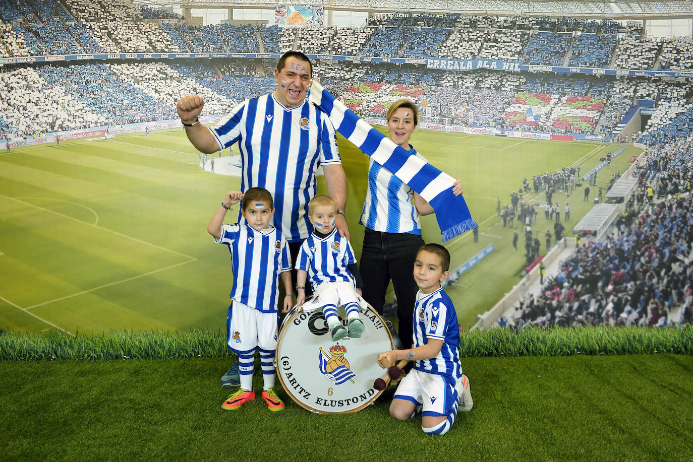 Una familia unida por los colores. 
