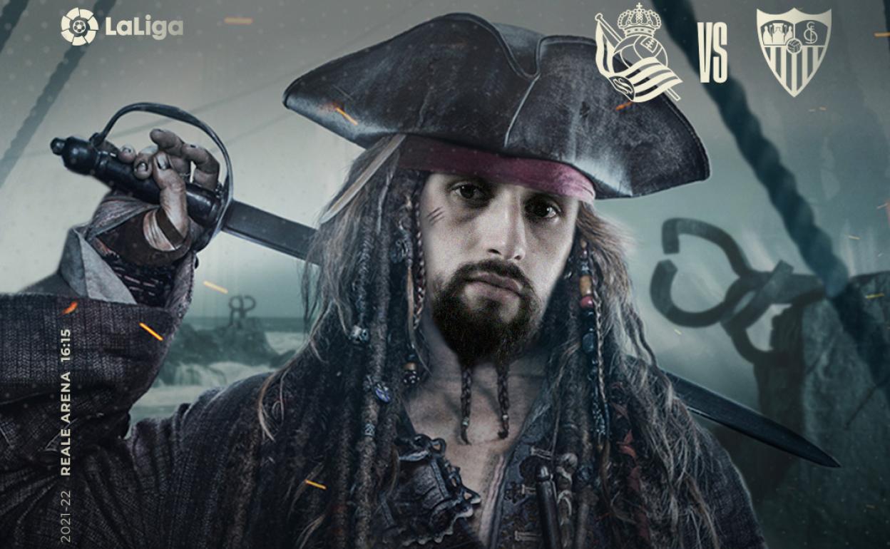 El guiño de la Real Sociedad al Zinemaldia con Adnan Januzaj a lo 'Jack Sparrow'