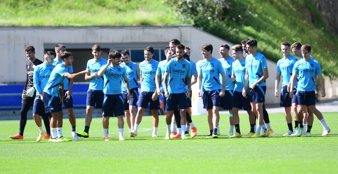 Fotos: Entrenamiento de la Real Sociedad en Zubieta 