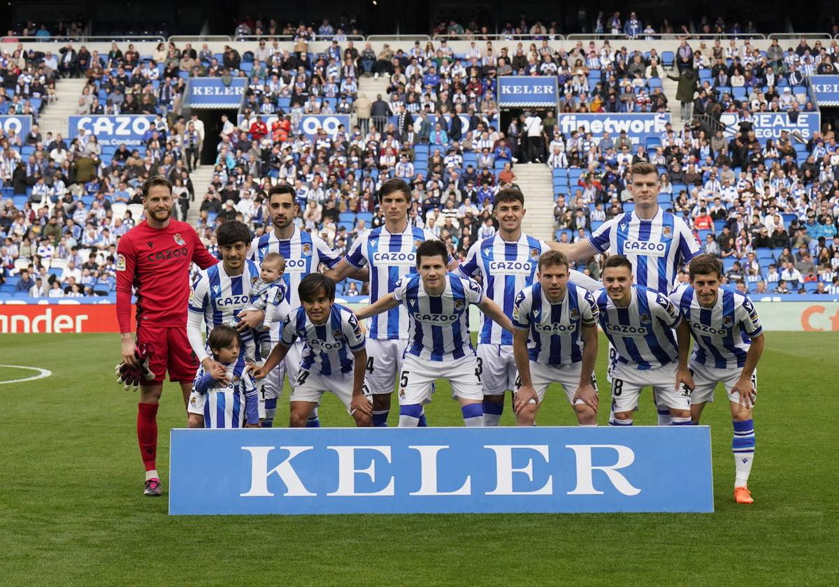 Once titular de la Real en su partido ante el Elche.