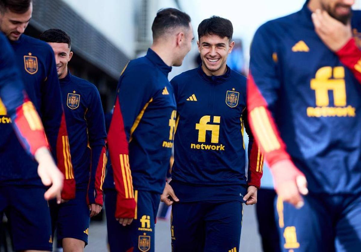 Martin Zubimendi, con la selección española.
