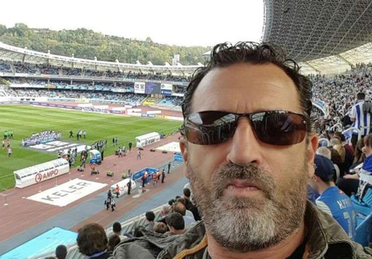 Eric Olhats, fotografiado en el antiguo Anoeta.