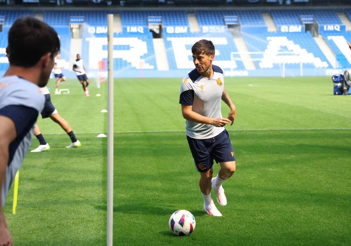 Silva, en un entrenamiento de la pretemporada.