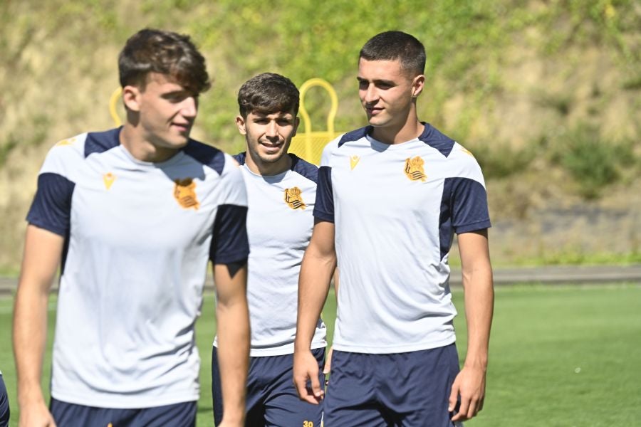 El entrenamiento de la Real, en imágenes